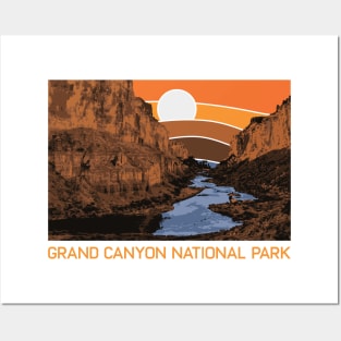 Vintage Grand Canyon National Park Retro Colorado River 80s Posters and Art